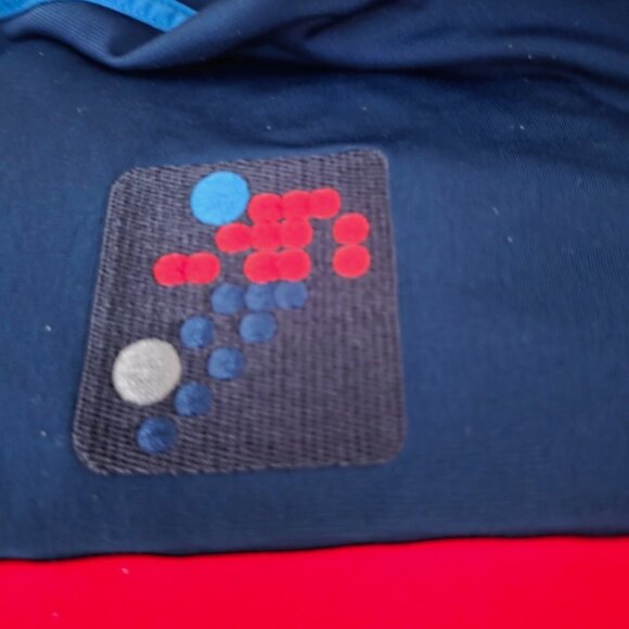 Adidas Mens Striped Full Zip Color Block Mock Neck Track Jacket Blue Size L - Picture 4 of 6